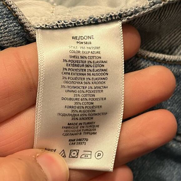 Re/Done 70’s Straight Jeans In Deep Azure - Picture 7 of 9